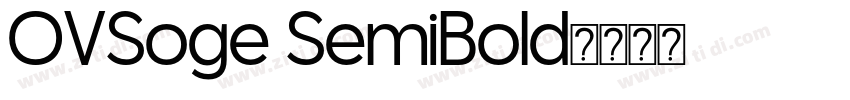 OVSoge SemiBold字体转换